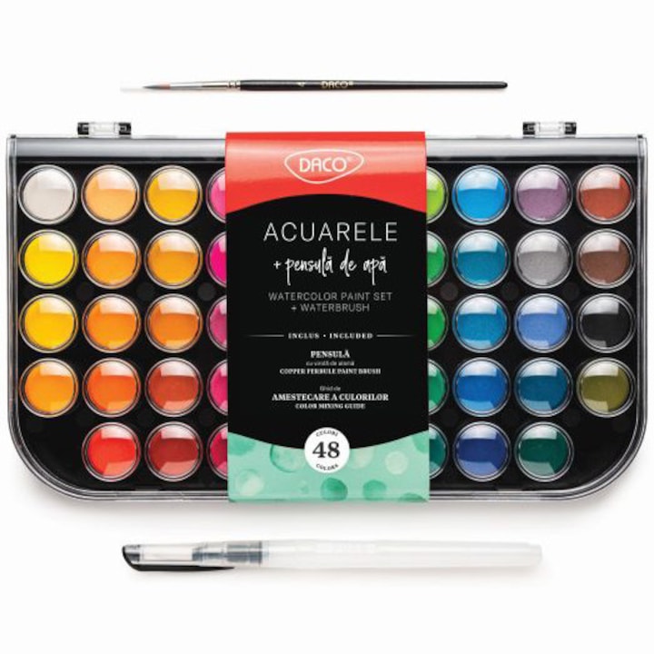 Акварелни бои DACO, 48 цвята