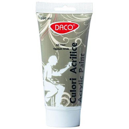 Culori acril 200 ml alb titan DACO