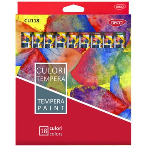 Culori tempera 18 culori DACO