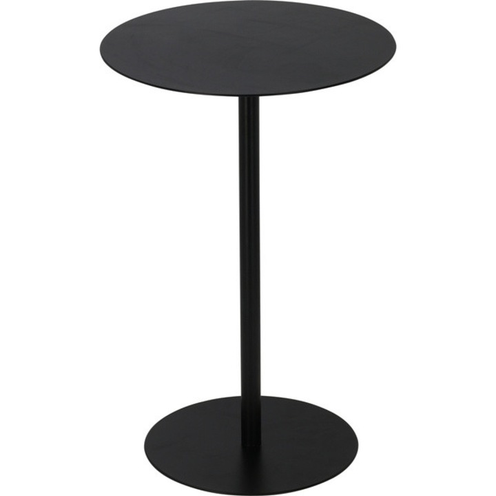 Masuta laterala metalica, Ø 35 x 53 cm - negru