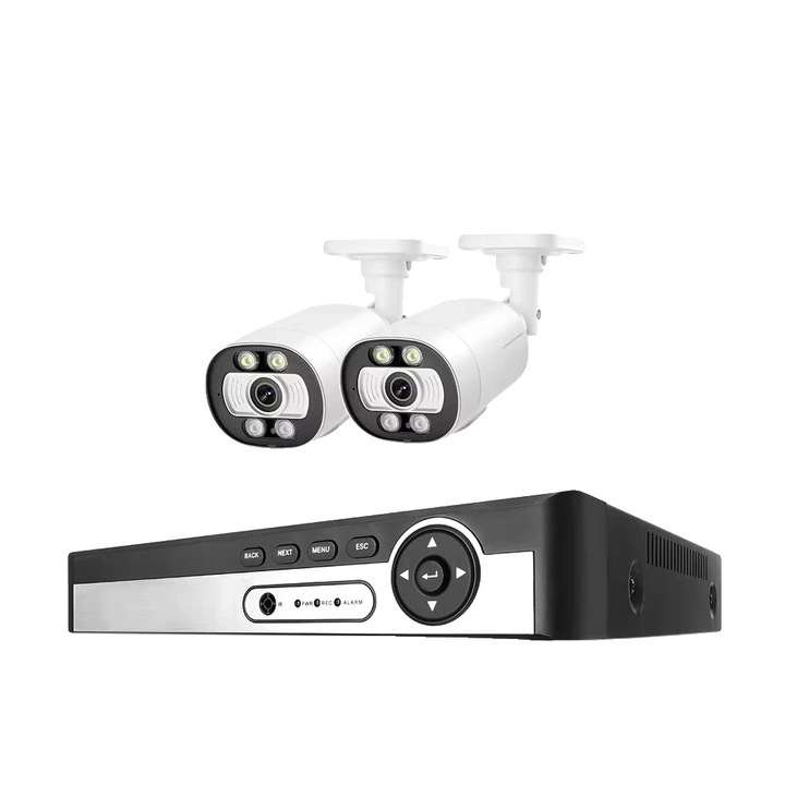 Kit Supraveghere 8 Canale, 8 Camere, Detectie AI, 1TB