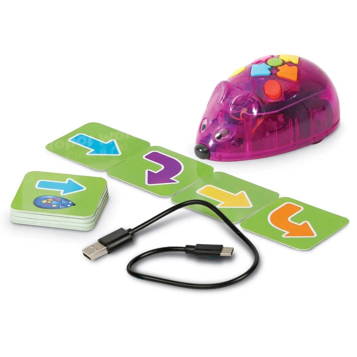 Joc educativ, Learning Resources, Joc STEM Soricelul Jack, cu USB, 30 de carduri de activitate, 16x15.7x0.25cm