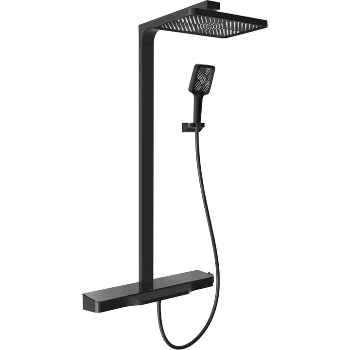 Комплект за душ Mexen Zoom външен монтаж с фиксиран душ и смесител, черен - 78101-70