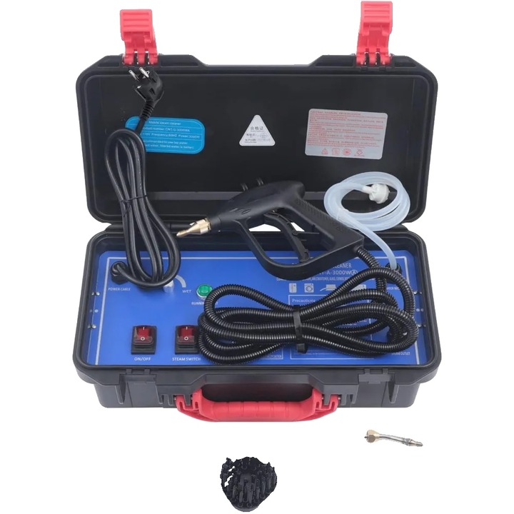 Aparat de curatat cu abur, design portabil, temperatura inalta, 3000 W, 1 m x 3 m, 220 V