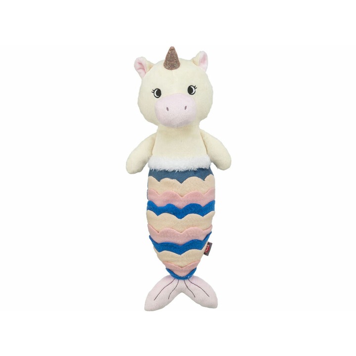 Distribuitor de mâncare 2 în 1, Trixie, design unicorn-sirenă, multicolor, 36 cm