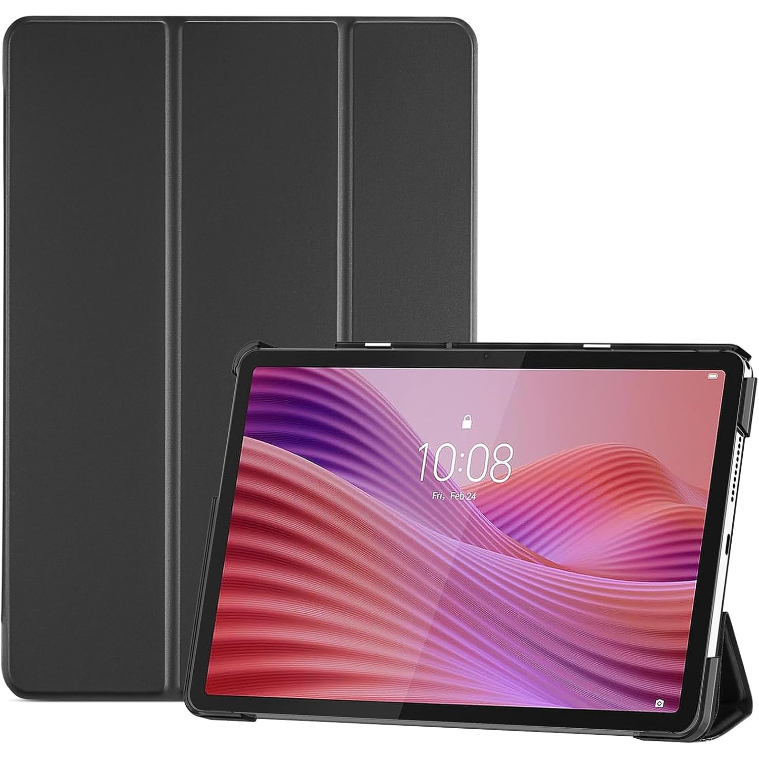 Husa Sigloo pentru tableta Lenovo Tab 10.1" - Negru, Piele Ecologica, Slim, Tri-Fold