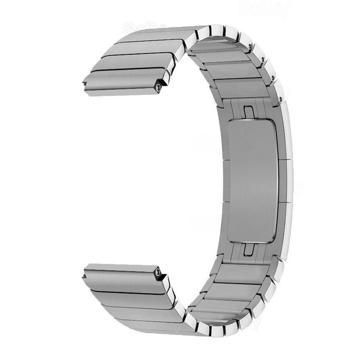 Karkötő Samsung Gear S3-hoz / Galaxy Watch 46mm-hez / 3 45mm-hez / Huawei Watch GT 2 46mm-hez / GT 2 Pro-hoz / GT 3 46mm-hez / GT 4 46mm-hez / Xiaomi Mi Watch-hoz / Amazfit GTR-hez / GTR 2-höz / GTR 3-hoz / GTR 4-hez, Best Accessories szíj, 22mm, ezüst