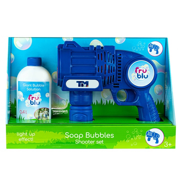 Lansator de bule Frublu, rezervor reincarcabil, 200ml, 25x15x7cm, pentru copii 3 ani+