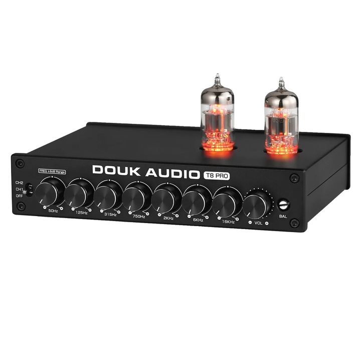 Preamplificator, 7-band EQ, tehnologie cu tub de vid, 2 canale, dimensiuni desktop