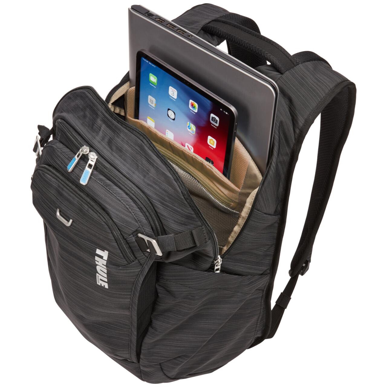 Rucsac urban cu compartiment laptop, Thule, Nylon, 24L, Black