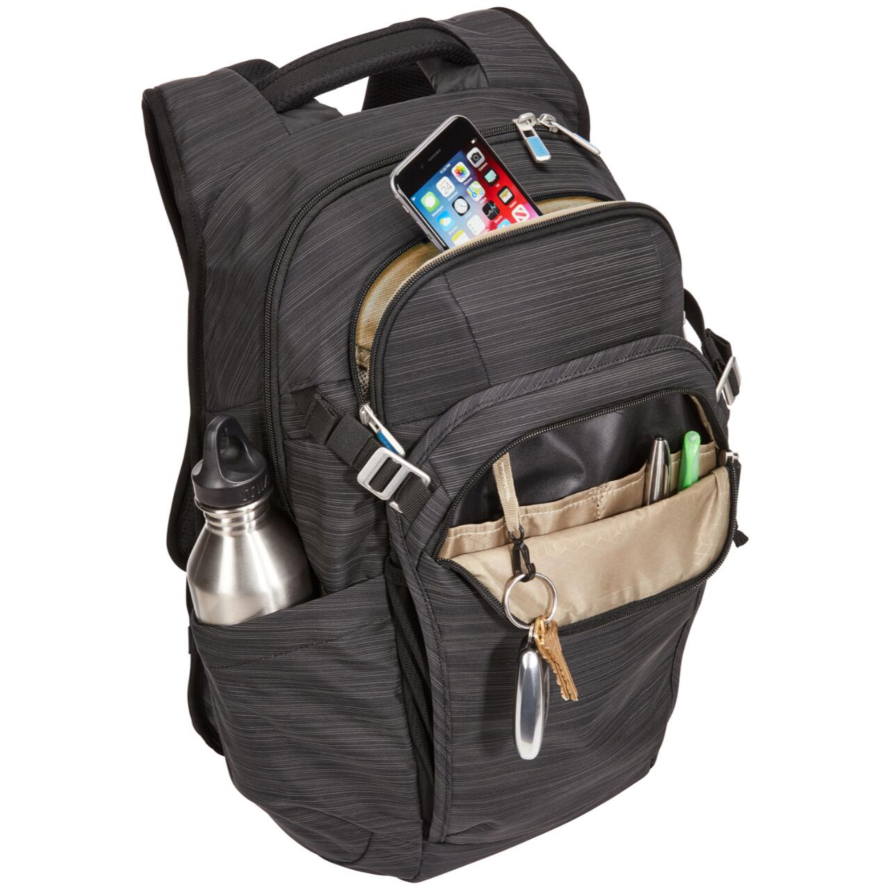 Rucsac urban cu compartiment laptop, Thule, Nylon, 24L, Black