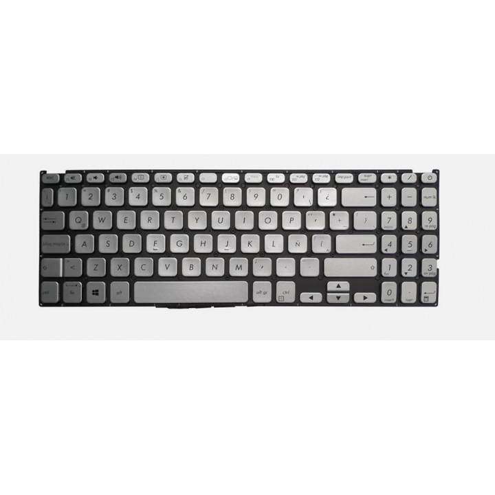 Tastatură laptop, ASUS, X512DA, iluminată, neagră, compatibilă cu Vivobook 15, dimensiuni standard