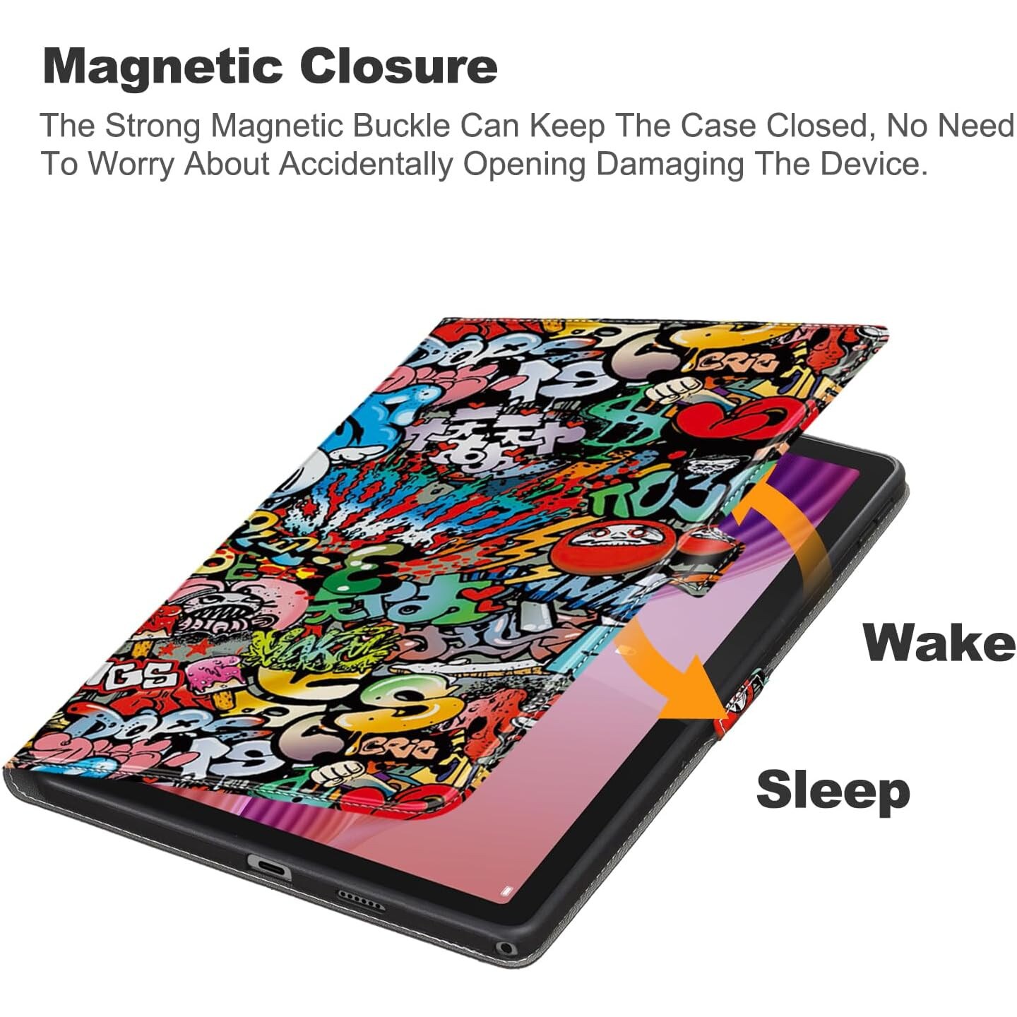 Husa Sigloo pentru Lenovo Tab 10.1" 2025, Slim, Tri-Fold Magnetic, Piele Ecologica, Colorat