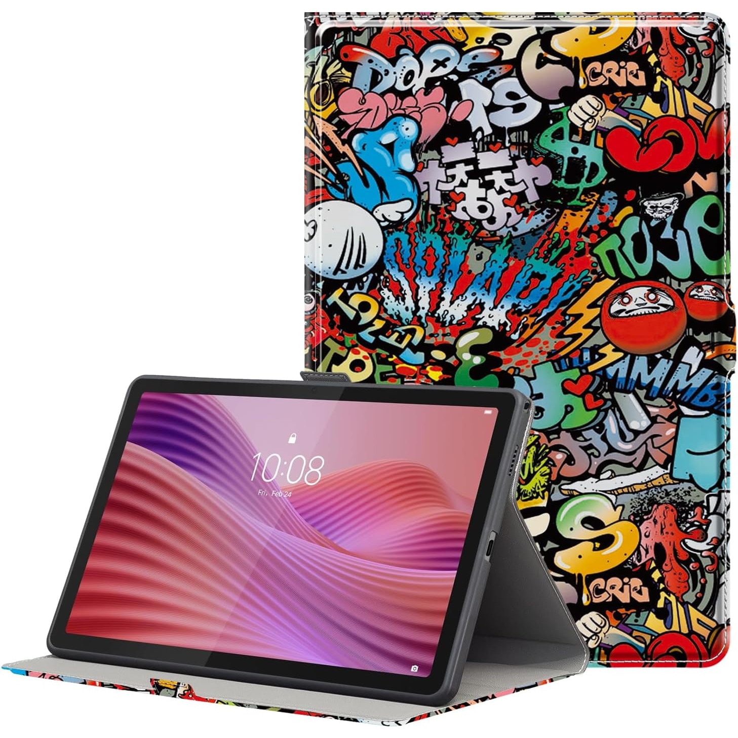 Husa Sigloo pentru Lenovo Tab 10.1" 2025, Slim, Tri-Fold Magnetic, Piele Ecologica, Colorat