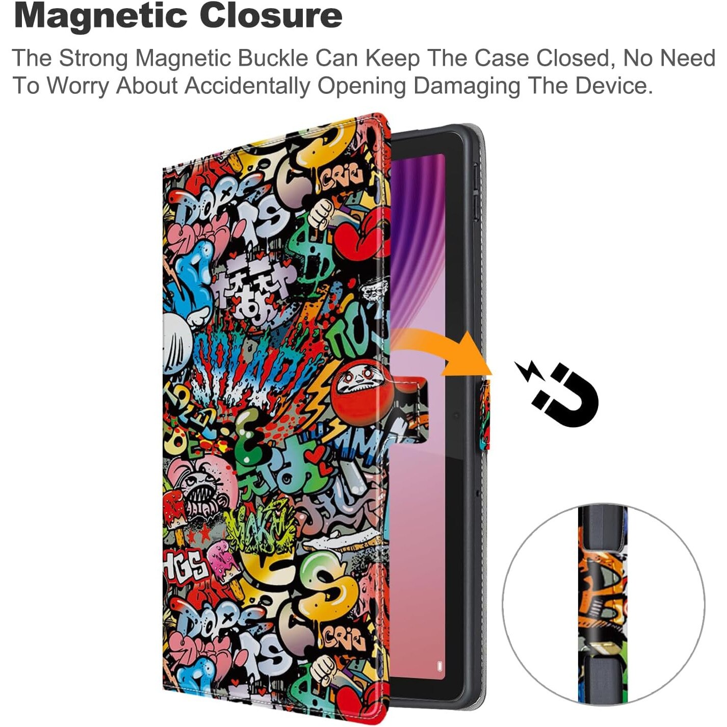 Husa Sigloo pentru Lenovo Tab 10.1" 2025, Slim, Tri-Fold Magnetic, Piele Ecologica, Colorat