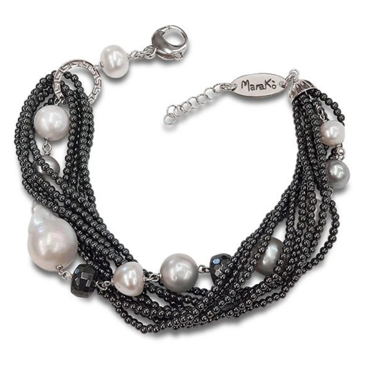 Bratara Miracle din hematit natural si perle
