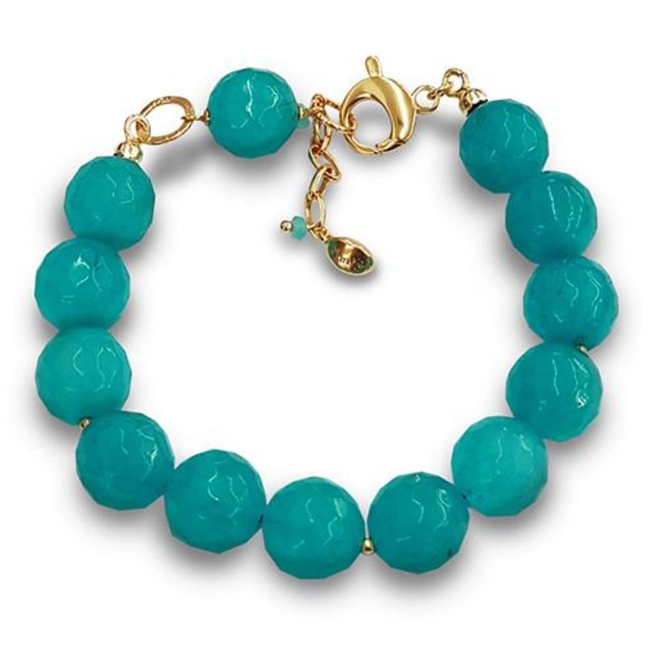 Bratara Harmony din jad verde acvatic