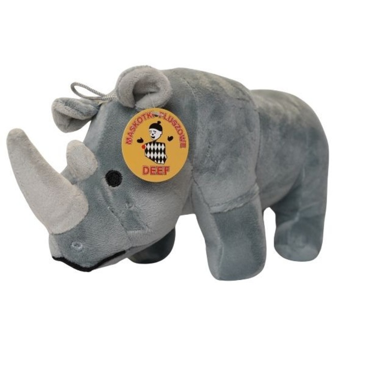 Jucărie pluș Rinocer, Deef, 33cm, moale, sigur pentru copii