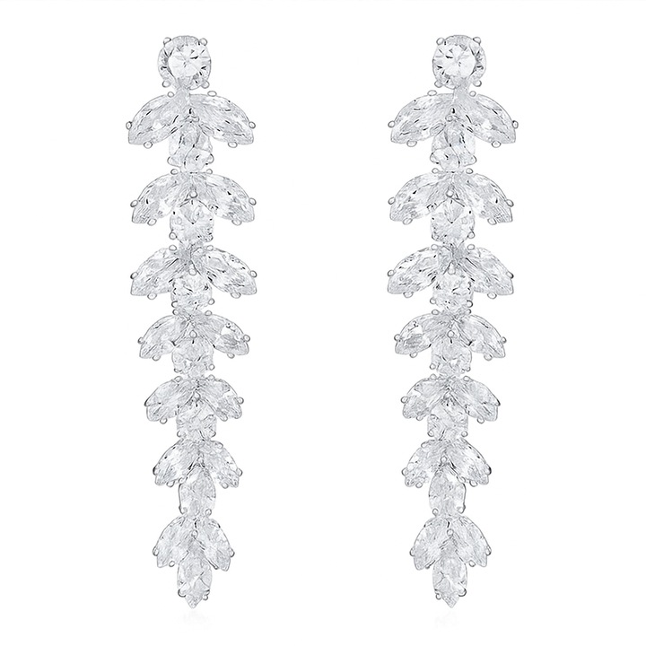 Cercei lungi Zirconia Tear