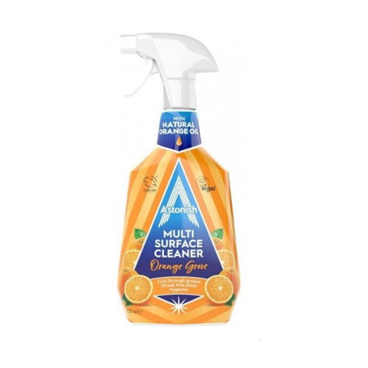 Detergent universal Astonish, solutie de curatare multisuprafete, portocala, 750 ml