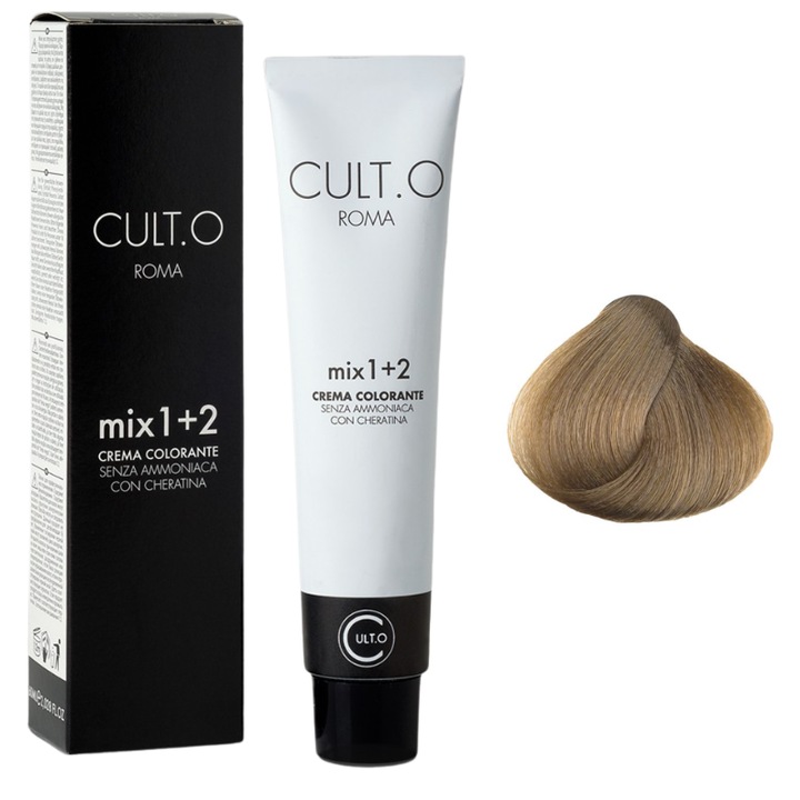 Professzionális tartós hajfesték - 9-es nagyon világos szőke árnyalat (Natural) 60 ml, mix 1:2, Cult.O, Faipa