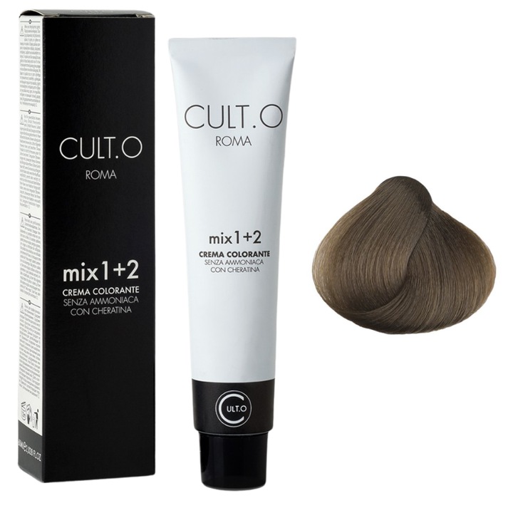 Professzionális tartós hajfesték - 7-es árnyalatú szőke (natúr) 60 ml, 1:2 keverési arány, Cult.O, Faipa