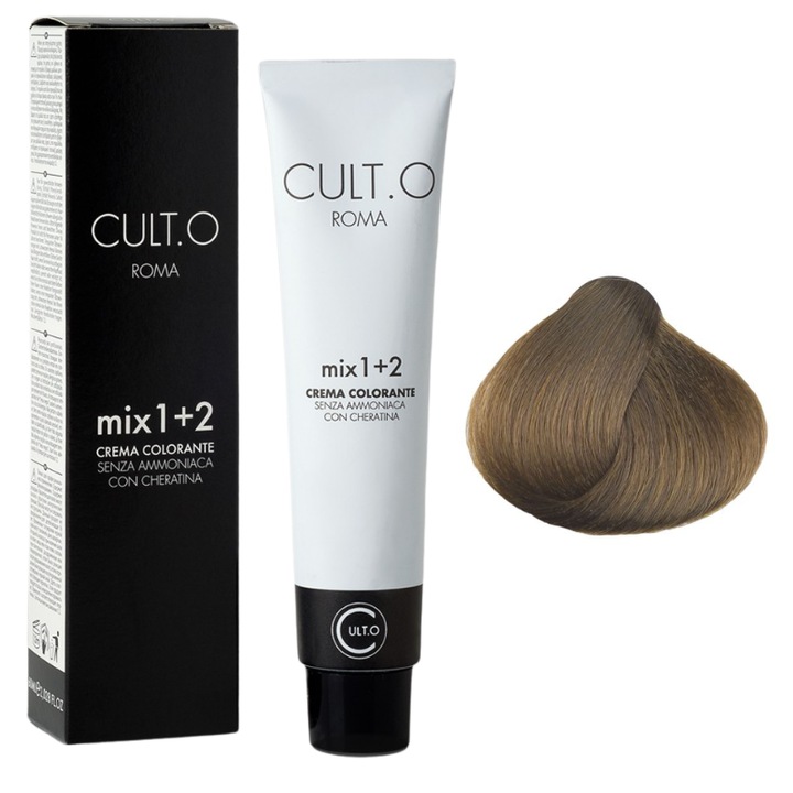 Professzionális tartós hajfesték - 8.31 világos homok árnyalat (Hamvas&Arany) 60ml, 1+2 keverési arány, Cult.O, Faipa