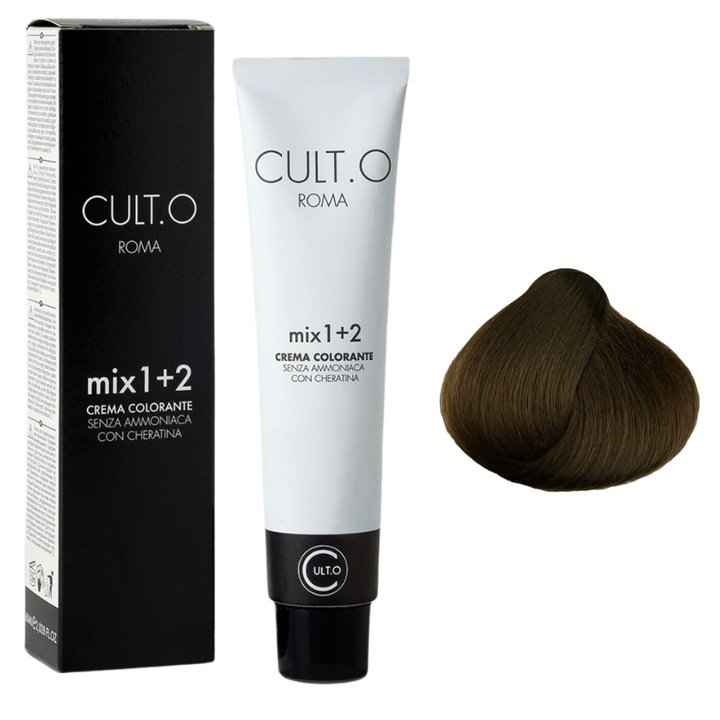 Professzionális tartós hajfesték - 5.3 világos aranybarna árnyalat (Hamvas&Arany) 60ml, mix 1+2, Cult.O, Faipa