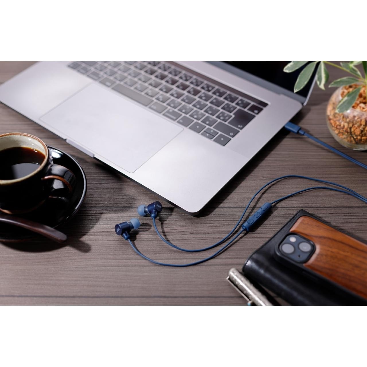 Casti JVC HA-FR29UC-A-U, Cu fir, In-Ear, Microfon, USB-C, Functie Mod Sunet, Husa, albastru