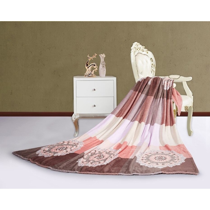 Patura din microfibra, 160x200cm, Baxi 016, multicolor