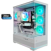 Sistem Desktop PC Gaming A+ Powered by MSI cu procesor AMD Ryzen 5 8400F pana la 4.7GHz, 32GB DDR5, 1TB SSD, MSI GeForce RTX 5060 8GB GDDR7 VENTUS 2X OC, No OS, White
