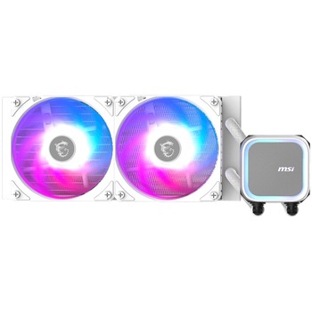 Cooler procesor MSI MAG CORELIQUID A13 240, ARGB, 240mm, compatibil AMD/Intel, Alb