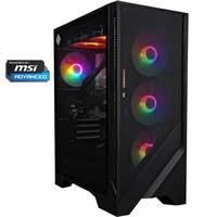 Sistem Desktop PC Gaming A+ Powered by MSI cu procesor AMD Ryzen 7 9700X pana la 5.5GHz, Racire pe lichid, 32GB DDR5, 2TB SSD, MSI GeForce RTX 5060 Ti 16GB GDDR7 VENTUS 2X OC PLUS, No OS, Black