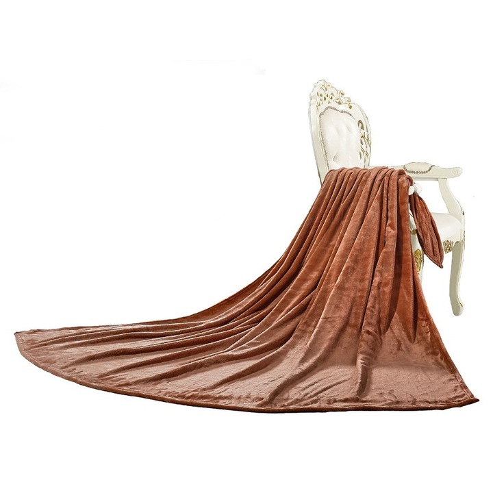 Cuvertura din microfibra 200x220cm, bej, set