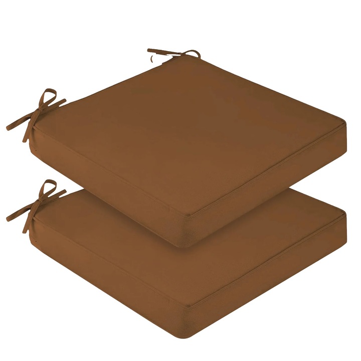 Perne decorative, impermeabile, spuma cu densitate mare, cafea, 48x48x10cm