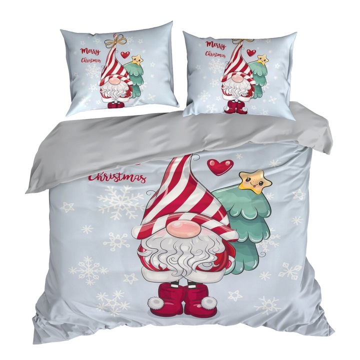 Lenjerie de pat de Craciun BEINER 140 x 200 Eurofirany gri deschis