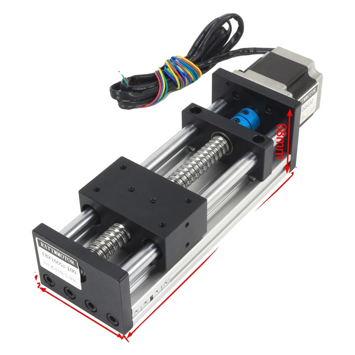 CNC lineáris vezérlés, SFU1605 golyósorsó, állítható lökethossz, 400mm, szélesség 16mm