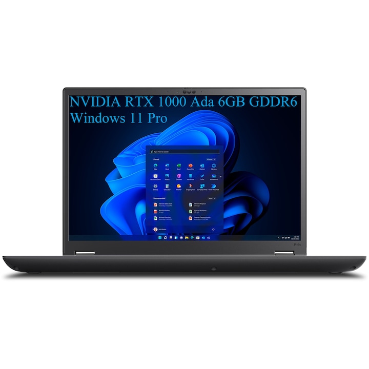 Laptop Lenovo ThinkPad P16v Gen 2 (Intel), 16" WUXGA 1920x1200 IPS 400nits, Intel Core Ultra 7 165H 16-core, 32 GB DDR5, 256 GB SSD m2 PCIe, 2TB SSD m2 PCIe, NVIDIA RTX 1000 Ada Generation 6GB GDDR6, Windows 11 Pro, Black
