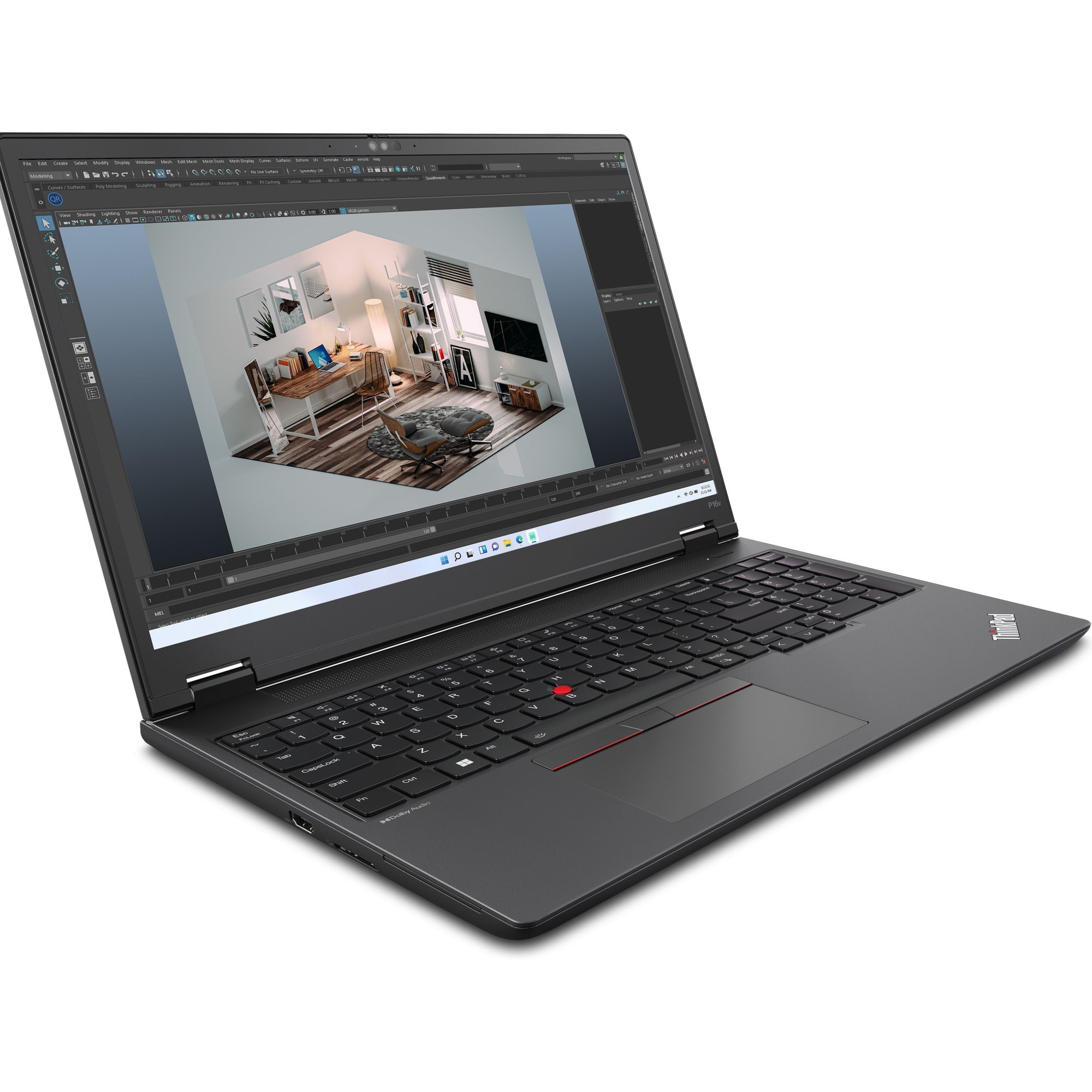 Laptop Lenovo ThinkPad P16v Gen 2 (Intel), 16" WUXGA 1920x1200 IPS 400nits, Intel Core Ultra 7 165H 16-core, 64 GB DDR5, 2 x 1TB SSD m2 PCIe, NVIDIA RTX 1000 Ada Generation 6GB GDDR6, Windows 11 Pro, Black