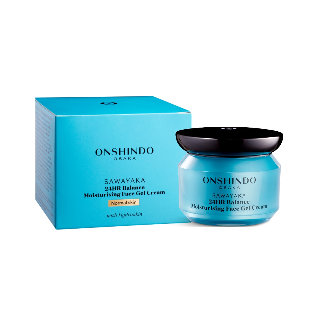 Crema-gel hidratanta 24H pentru fața Onshindo Osaka cu complex Hydraskin pentru ten normal, 50 ml