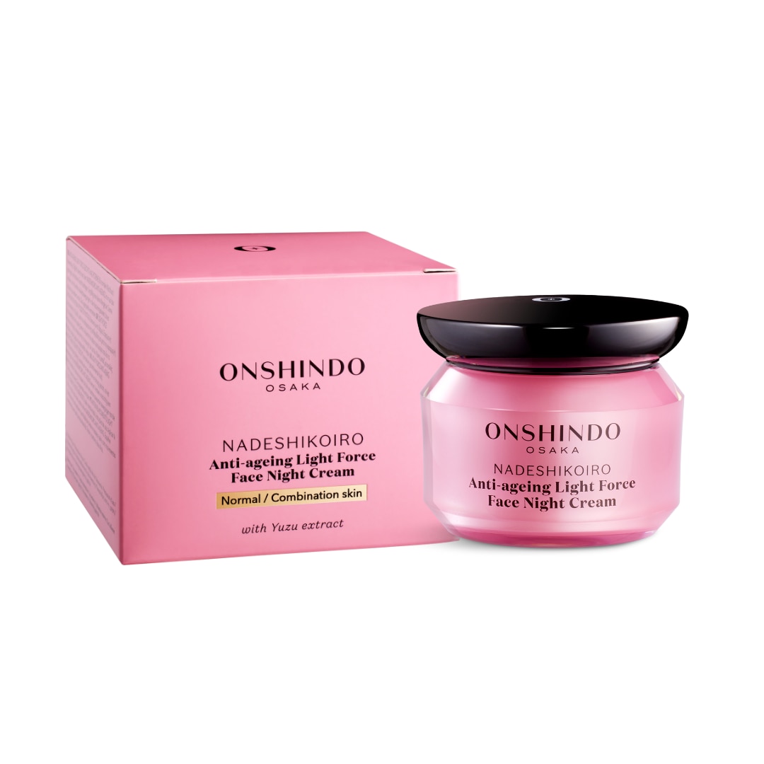 Crema de noapte antirid Light Force Onshindo Osaka cu extract de Yuzu, pentru ten normal si mixt, 50 ml