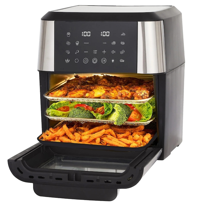 Friteuza cu aer cald Severin FR 2455, 900 W, 0.6 kg, Negru