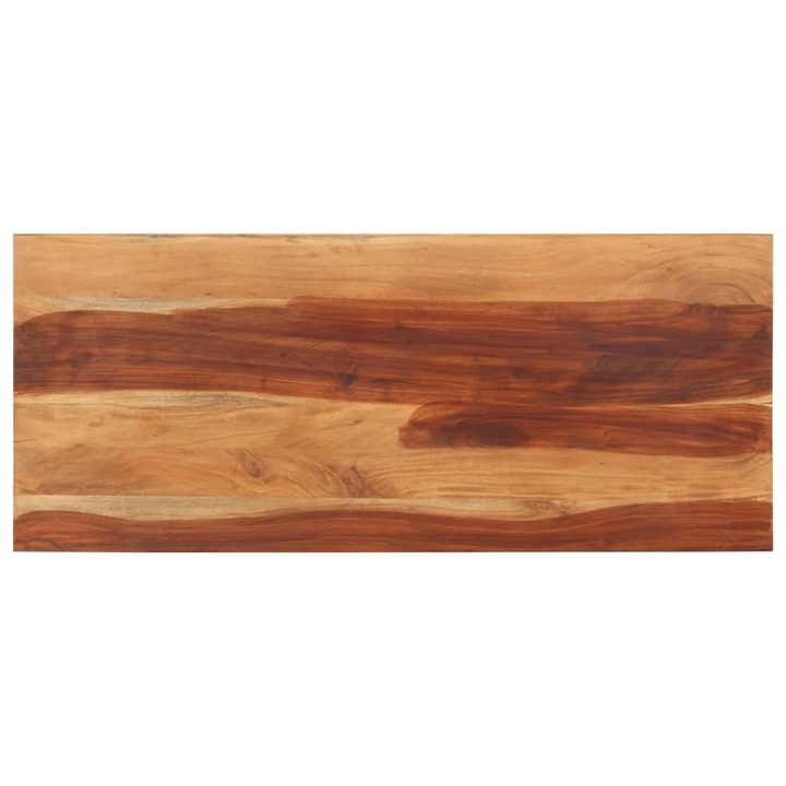 Blat de masă Gossi, 60x140 cm, lemn masiv de acacia, grosime 15-16 mm, finisaj maro miere