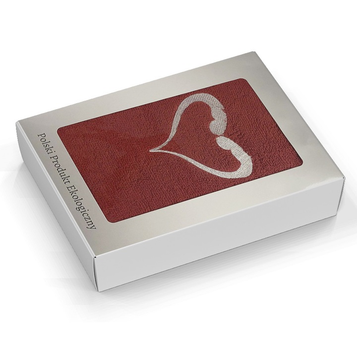 Prosop de baie, 70x140cm, bumbac, rosu, set 1 buc.