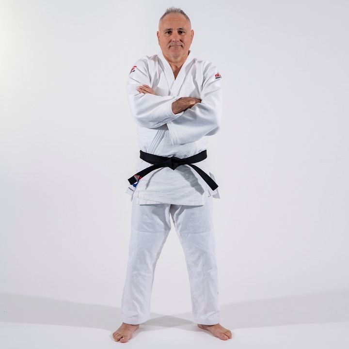 Halat judo Fujimae, alb, 2XL, 75% bumbac, 25% poliester