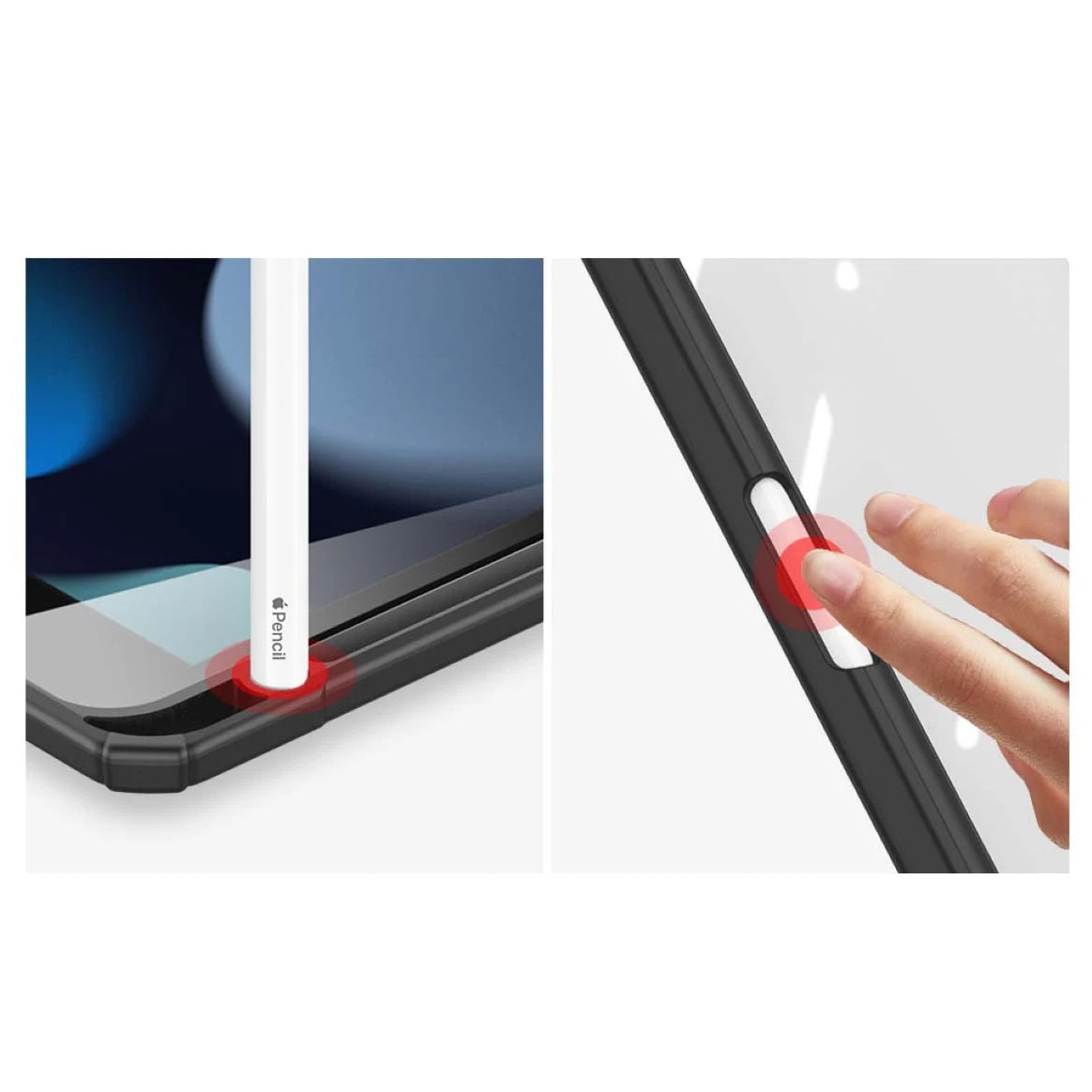 Husa Sigloo pentru tableta Lenovo Tab 10.1" 2025 TB311 – Slim, Tri-Fold Magnetic, Piele Ecologica, Suport Stylus, Spate transparent – Negru