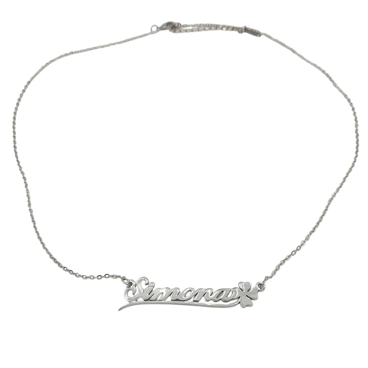 Lant Inox cu nume Simona 45 cm lungime cu extensie 5 cm Berda