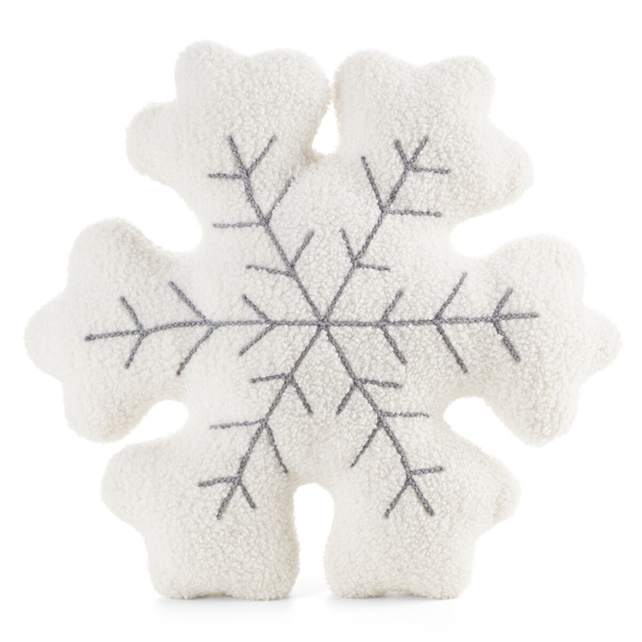 Karácsonyi hópelyhes párna 38 x 38 Eurofirany krém