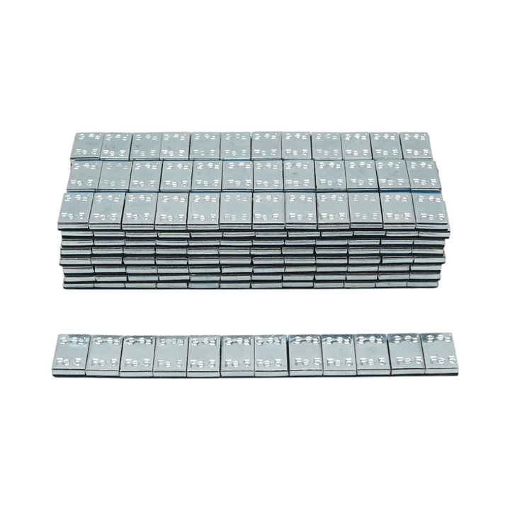 Contragreutăți autoadezive Breckner Germany, set 100 benzi x 5g, gri deschis, greutate totală 6000g