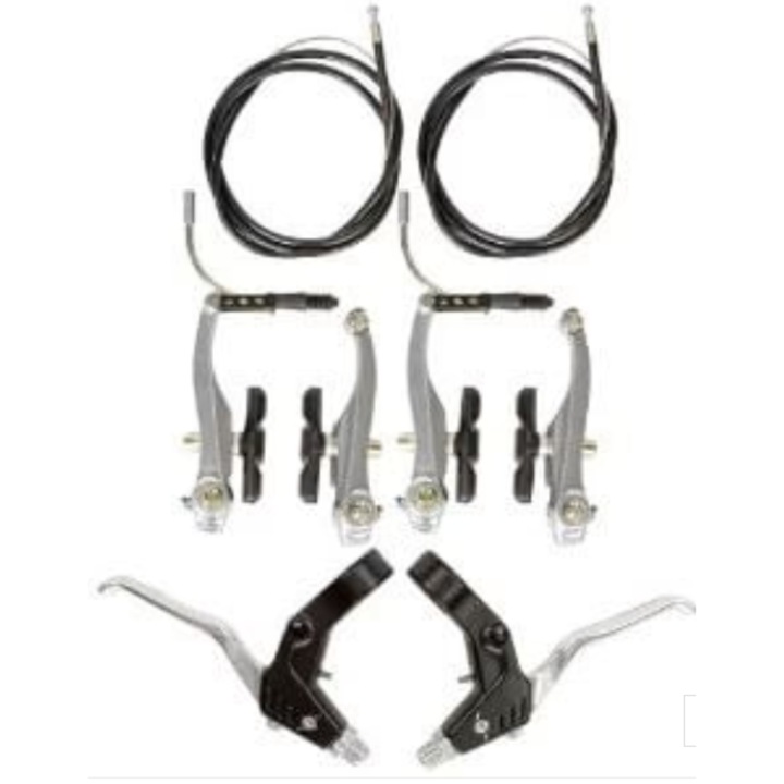 Set frana complet v-brake - manete plastic